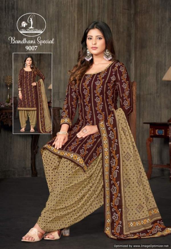 Miss World Bandhani Special Vol 9 Cotton Printed Dress Material